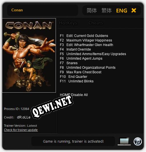 Conan: ТРЕЙНЕР И ЧИТЫ (V1.0.86)