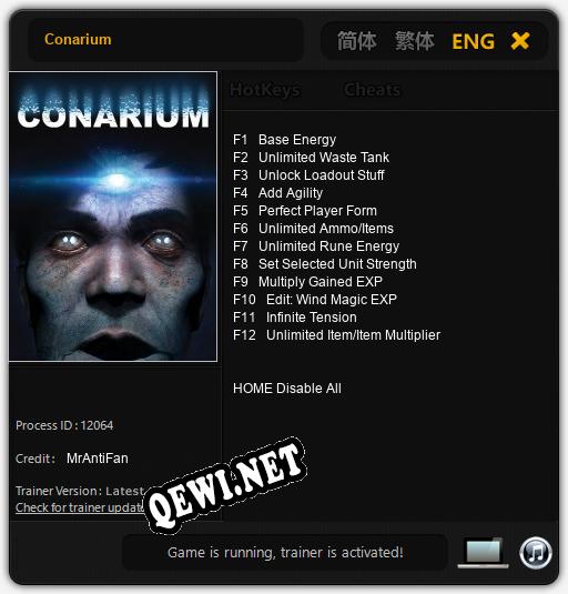 Conarium: ТРЕЙНЕР И ЧИТЫ (V1.0.20)