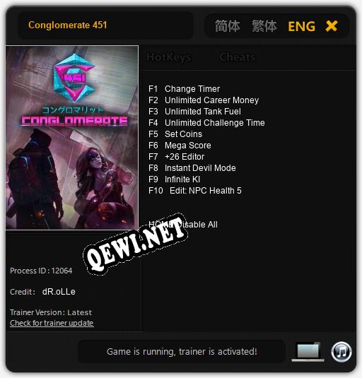 Трейнер для Conglomerate 451 [v1.0.5]