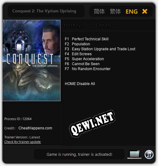 Conquest 2: The Vyrium Uprising: Трейнер +7 [v1.8]