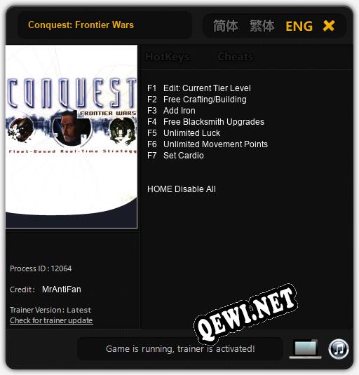 Conquest: Frontier Wars: Читы, Трейнер +7 [MrAntiFan]