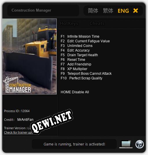 Construction Manager: ТРЕЙНЕР И ЧИТЫ (V1.0.34)