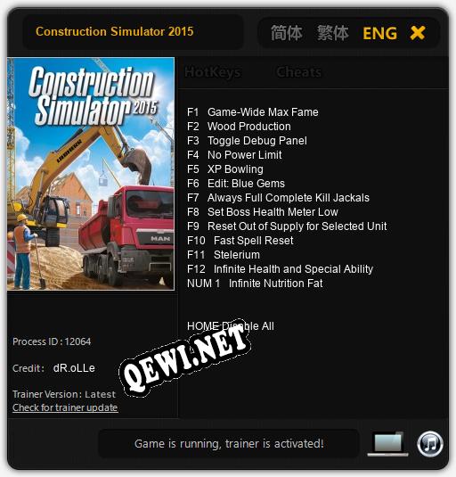 Construction Simulator 2015: ТРЕЙНЕР И ЧИТЫ (V1.0.37)