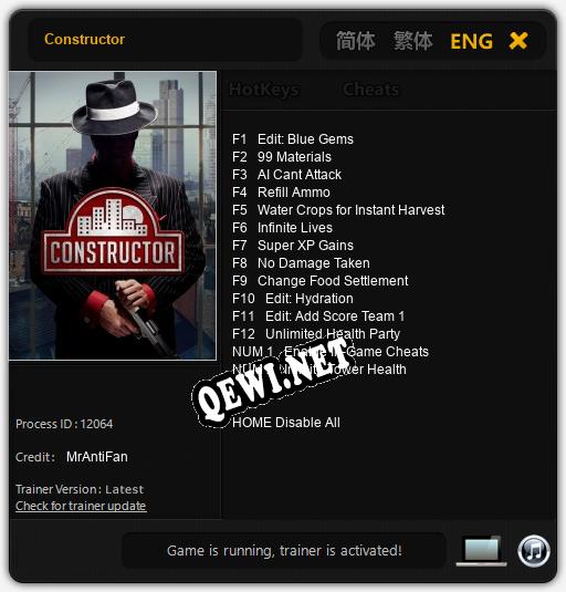 Constructor: ТРЕЙНЕР И ЧИТЫ (V1.0.94)