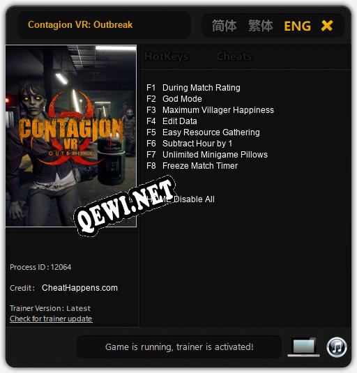 Contagion VR: Outbreak: ТРЕЙНЕР И ЧИТЫ (V1.0.65)