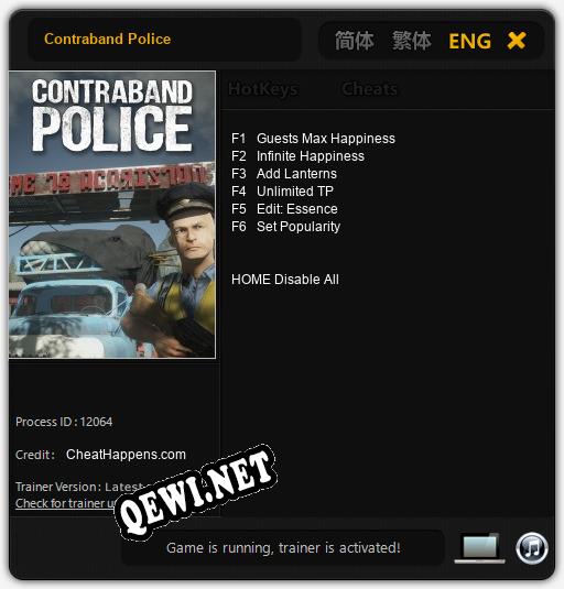 Трейнер для Contraband Police [v1.0.2]