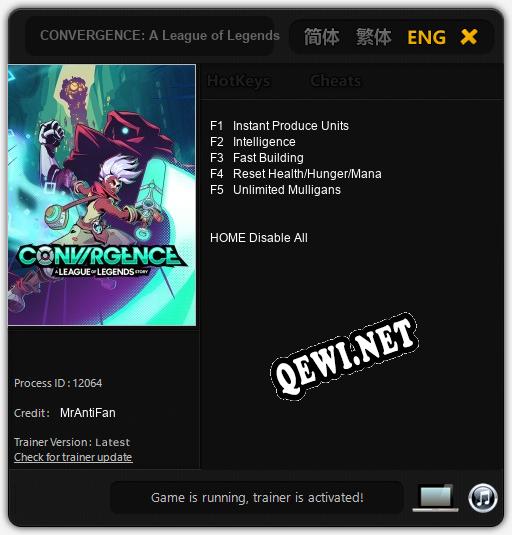 CONVERGENCE: A League of Legends Story: ТРЕЙНЕР И ЧИТЫ (V1.0.40)