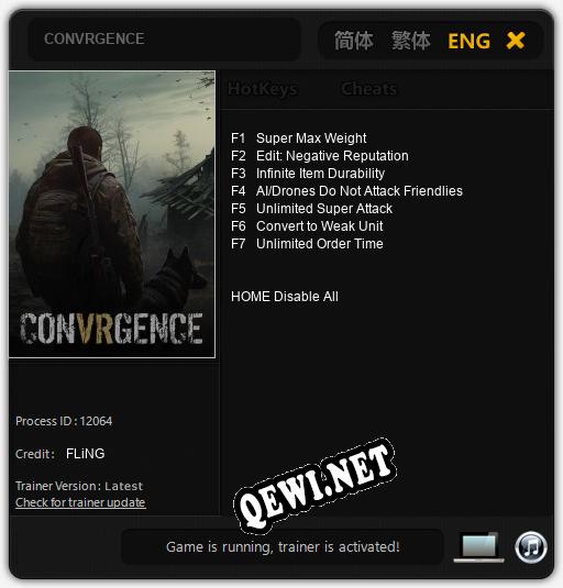 CONVRGENCE: ТРЕЙНЕР И ЧИТЫ (V1.0.22)