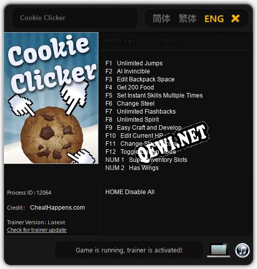 Cookie Clicker: Читы, Трейнер +14 [CheatHappens.com]