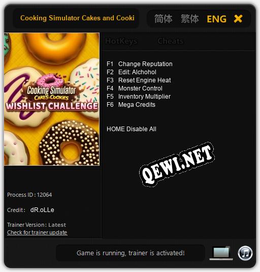 Cooking Simulator Cakes and Cookies: ТРЕЙНЕР И ЧИТЫ (V1.0.86)