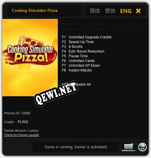 Cooking Simulator Pizza: Трейнер +8 [v1.1]