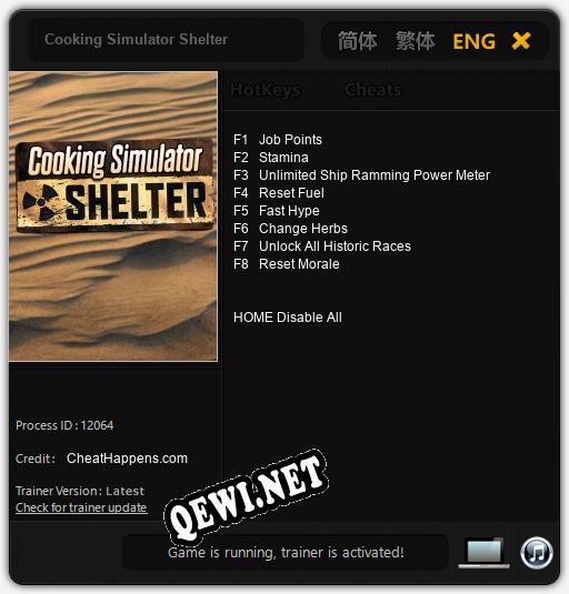 Cooking Simulator Shelter: Трейнер +8 [v1.2]