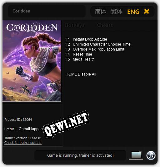 Coridden: Трейнер +5 [v1.3]