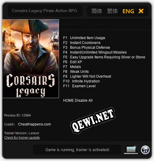 Corsairs Legacy Pirate Action RPG Sea Battles: ТРЕЙНЕР И ЧИТЫ (V1.0.53)