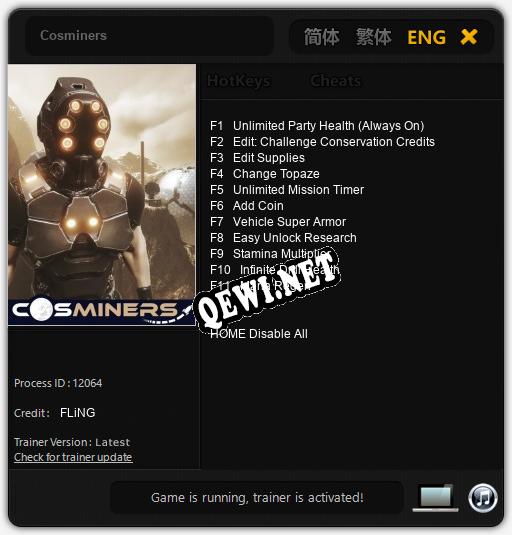 Cosminers: Читы, Трейнер +11 [FLiNG]
