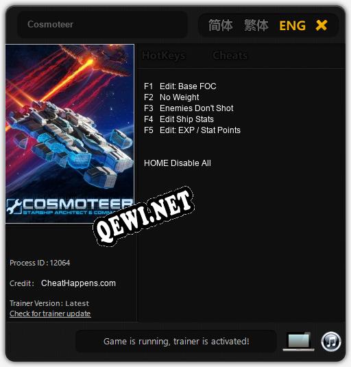 Cosmoteer: Трейнер +5 [v1.7]