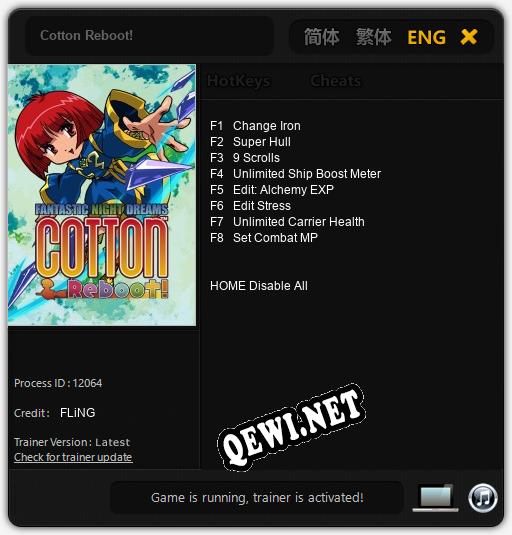 Cotton Reboot!: Трейнер +8 [v1.3]