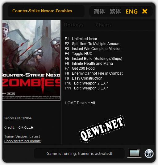 Counter-Strike Nexon: Zombies: ТРЕЙНЕР И ЧИТЫ (V1.0.4)