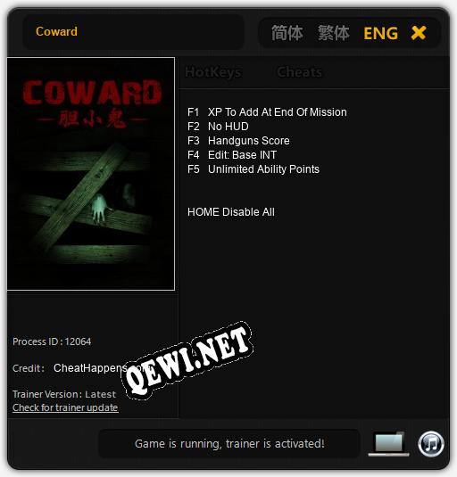 Трейнер для Coward [v1.0.7]