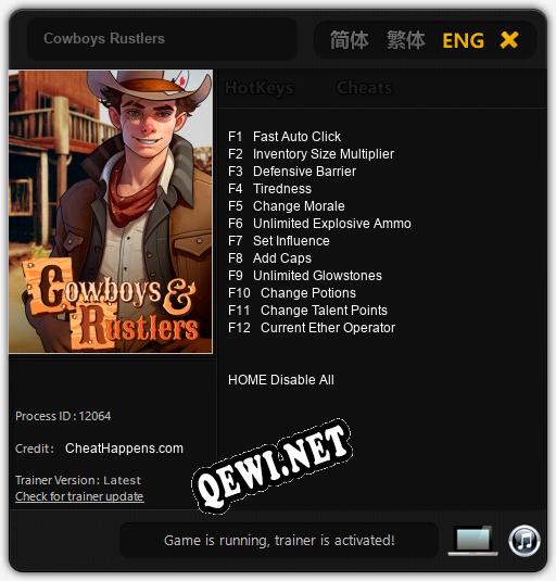Cowboys Rustlers: Читы, Трейнер +12 [CheatHappens.com]