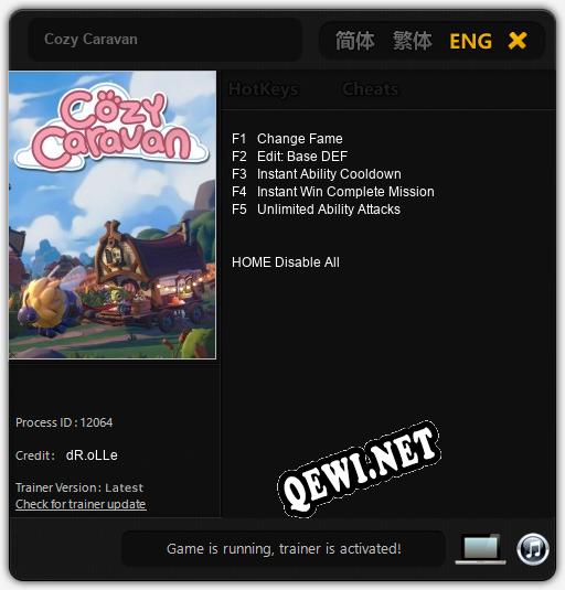 Cozy Caravan: ТРЕЙНЕР И ЧИТЫ (V1.0.28)