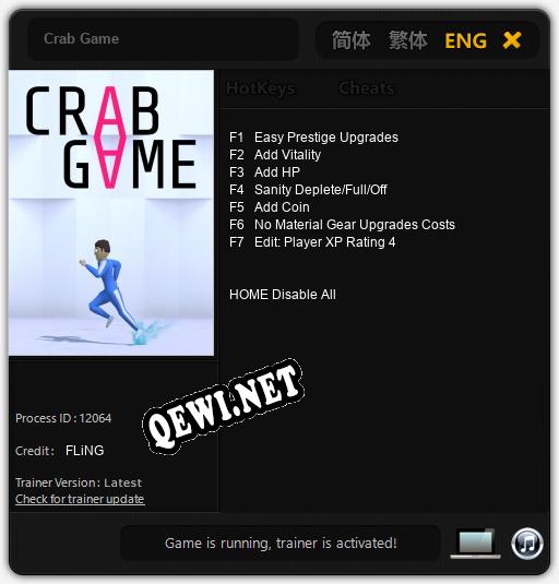Crab Game: ТРЕЙНЕР И ЧИТЫ (V1.0.83)