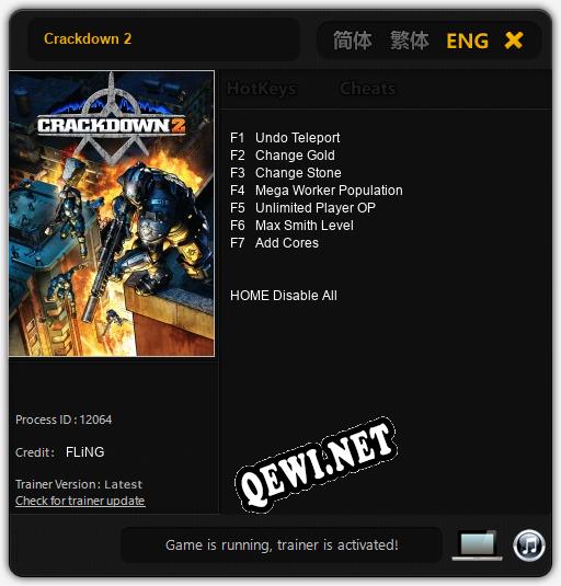 Crackdown 2: Трейнер +7 [v1.4]