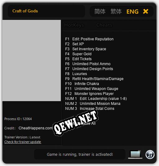Трейнер для Craft of Gods [v1.0.8]