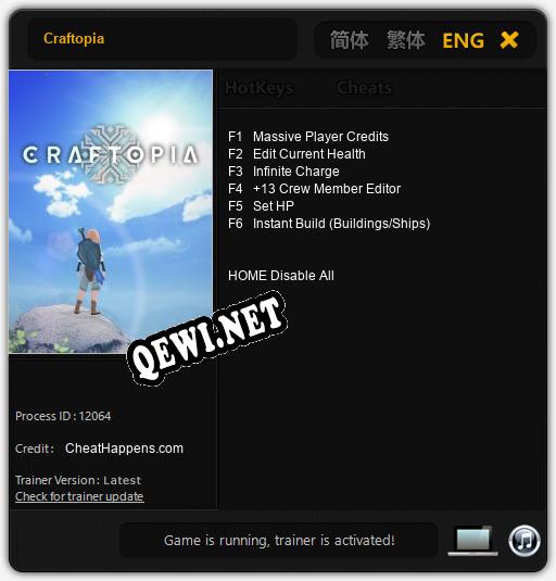 Трейнер для Craftopia [v1.0.6]
