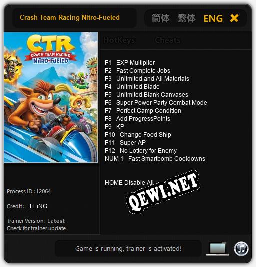 Crash Team Racing Nitro-Fueled: Трейнер +13 [v1.2]