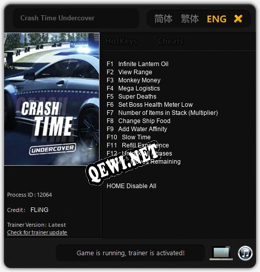 Crash Time Undercover: Трейнер +13 [v1.7]