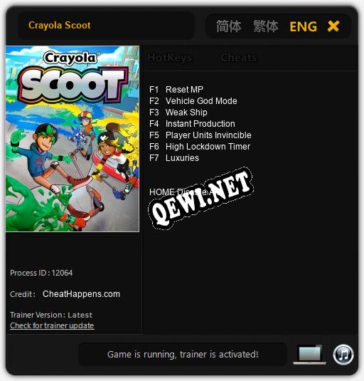 Crayola Scoot: Читы, Трейнер +7 [CheatHappens.com]