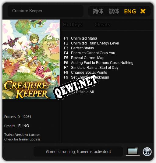 Трейнер для Creature Keeper [v1.0.2]