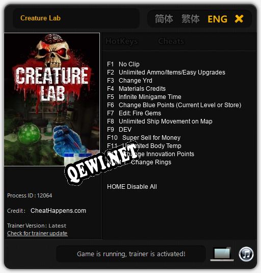 Creature Lab: Трейнер +13 [v1.6]