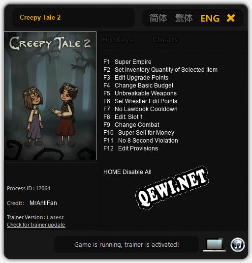Creepy Tale 2: Читы, Трейнер +12 [MrAntiFan]