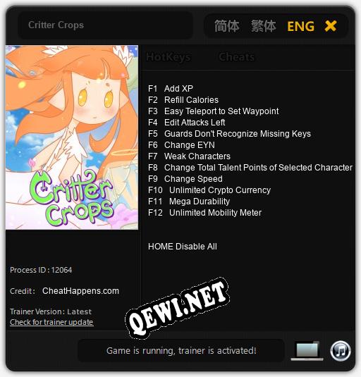 Трейнер для Critter Crops [v1.0.2]