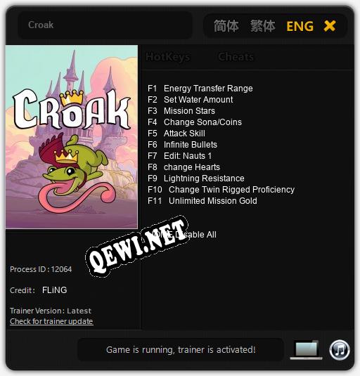 Croak: Читы, Трейнер +11 [FLiNG]