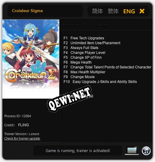 Croixleur Sigma: Трейнер +10 [v1.4]
