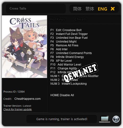 Cross Tails: ТРЕЙНЕР И ЧИТЫ (V1.0.71)