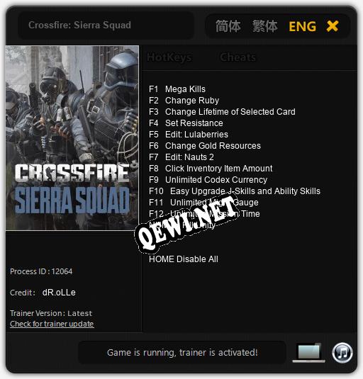 Трейнер для Crossfire: Sierra Squad [v1.0.5]