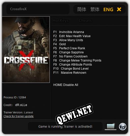 CrossfireX: ТРЕЙНЕР И ЧИТЫ (V1.0.64)