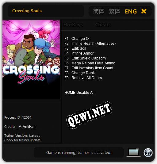 Crossing Souls: Трейнер +9 [v1.7]