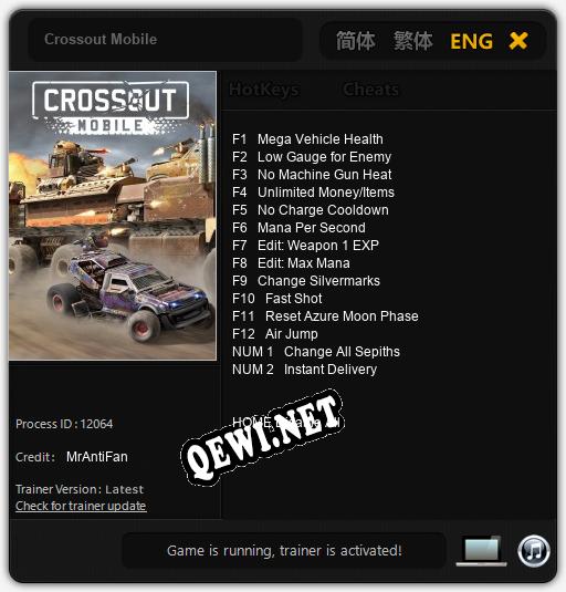 Crossout Mobile: Читы, Трейнер +14 [MrAntiFan]