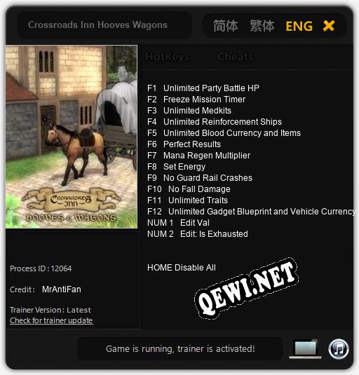 Трейнер для Crossroads Inn Hooves Wagons [v1.0.9]