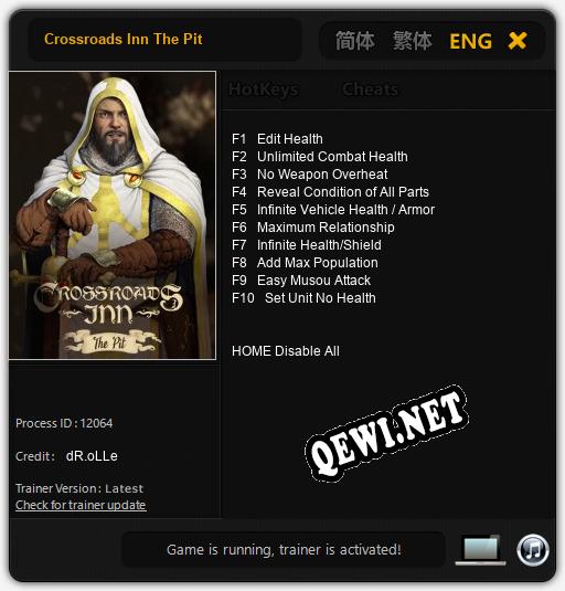 Трейнер для Crossroads Inn The Pit [v1.0.9]