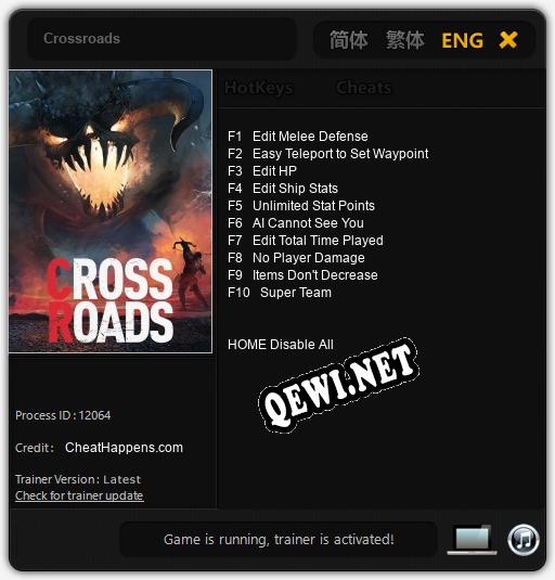 Crossroads: Трейнер +10 [v1.2]