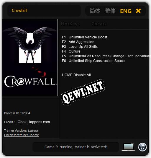 Crowfall: Трейнер +6 [v1.9]