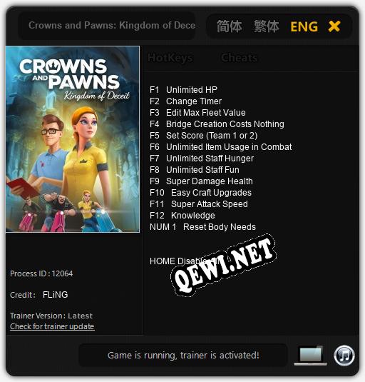 Crowns and Pawns: Kingdom of Deceit: Трейнер +13 [v1.6]