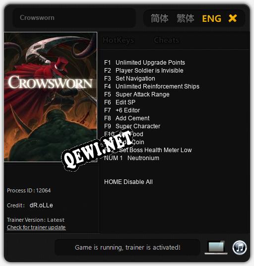 Crowsworn: Читы, Трейнер +13 [dR.oLLe]