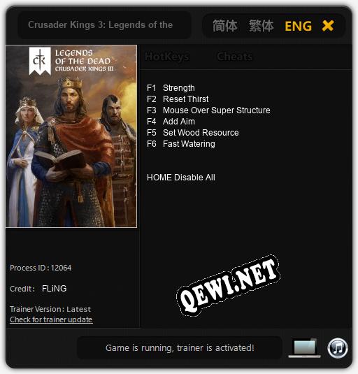 Crusader Kings 3: Legends of the Dead: Читы, Трейнер +6 [FLiNG]